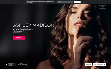 Capture d’écran du site Ashley Madison