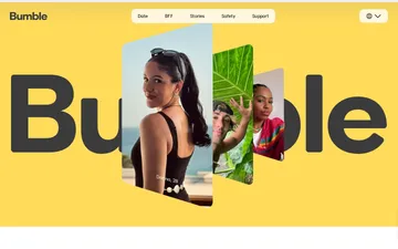 Capture d’écran du site Bumble