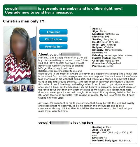 FarmersOnly Profil féminin