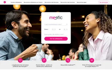 Capture d’écran du site Meetic