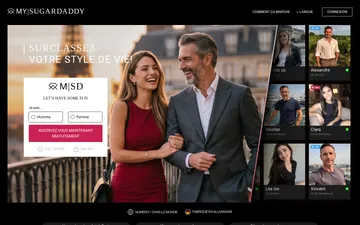 Capture d’écran du site MySugarDaddy